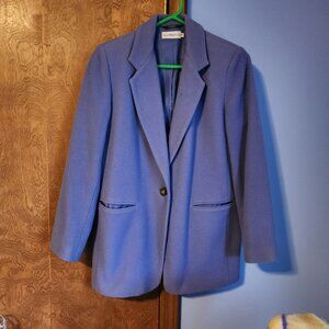 Classic Single-button Wool Blazer for Timeless Elegance: